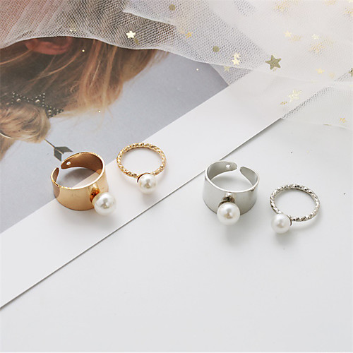 

Women's Ring 1 set Gold Silver Alloy Elegant Holiday European Festival Jewelry