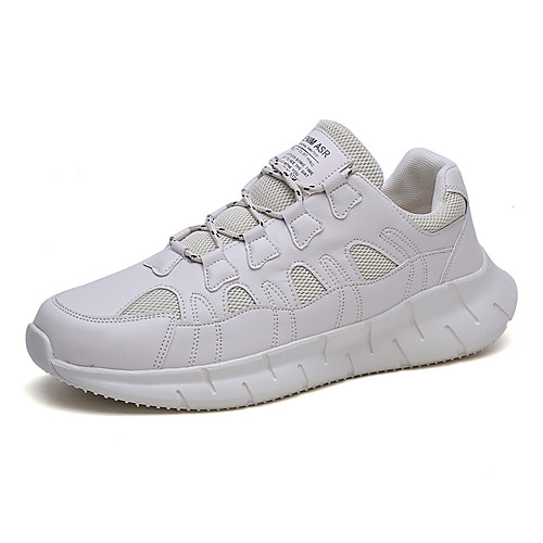 

Men's PU Summer / Spring & Summer Sporty / Casual Athletic Shoes Running Shoes / Walking Shoes Breathable White / Black / Beige