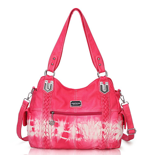 

Women's Zipper PU Crossbody Bag Color Block Purple / Blushing Pink / Red