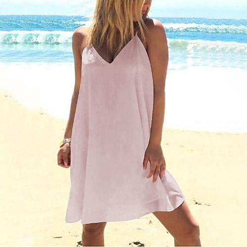 

Women's Sheath Dress - Sleeveless Solid Color Elegant White Black Red Yellow Blushing Pink Light Blue S M L XL XXL XXXL XXXXL XXXXXL
