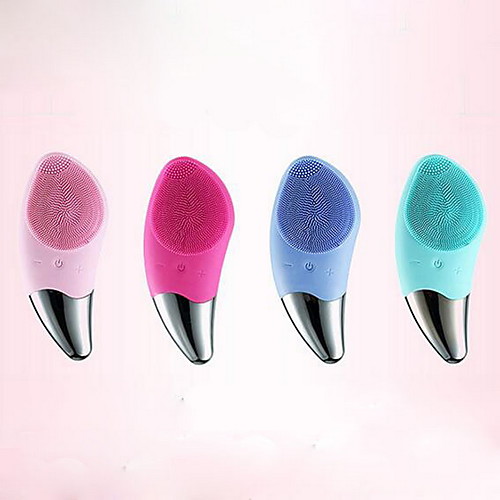 

Mini Electric Facial Cleansing Brush Silicone Sonic Face Cleaner Deep Pore Cleaning Skin Massager Face Cleansing Brush Device