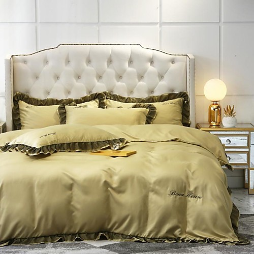 

Goddess Small Money Lace Decorative Quilt Cover 4 Piece Embroidery Piece Bedding Plain Sheets