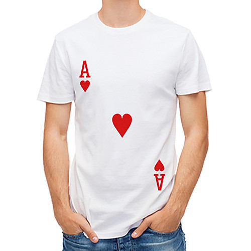 

Men's Plus Size 3D Abstract Print T-shirt Rock Street chic Daily Club Round Neck Black / Red / Short Sleeve / Letter