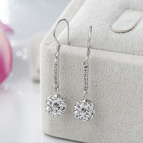 

Women's Drop Earrings Chandelier Mini Stylish Simple Luxury Silver Plated Earrings Jewelry Silver For Wedding Anniversary Daily Prom Festival 1 Pair