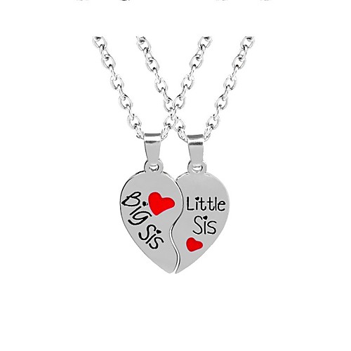 

Women's Pendant Necklace Heart Letter Trendy Sweet Chrome Silver 45 cm Necklace Jewelry For Gift Daily School Street