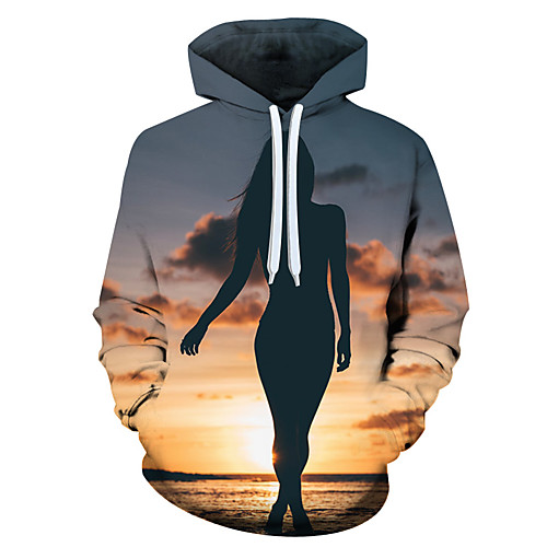 

Men's 3D Print / Casual Hoodie - 3D / Cartoon / Character Rainbow US32 / UK32 / EU40