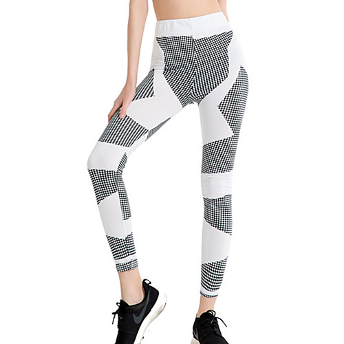 

Women's Sports / Yoga Sporty / Basic Legging - Color Block, Print Mid Waist Gray One-Size