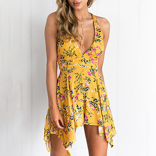 

Summer Floral Mini Dress