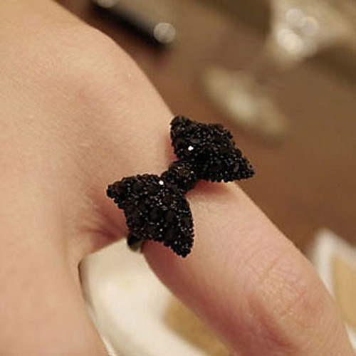 

Women's Ring 1pc Black Alloy Elegant Holiday European Festival Jewelry