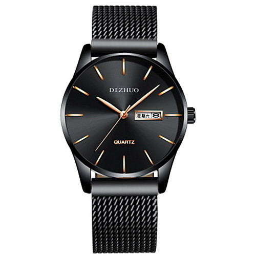 

Men's Steel Band Watches Quartz Stylish Stainless Steel Black / Silver 30 m Water Resistant / Waterproof Calendar / date / day New Design Analog Fashion - Blue White Black Two Years Battery Life