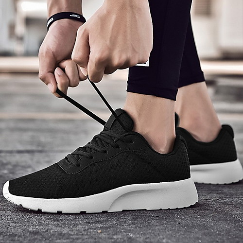 

Men's Mesh Spring & Summer Casual Trainers / Athletic Shoes Black / White / White / Black