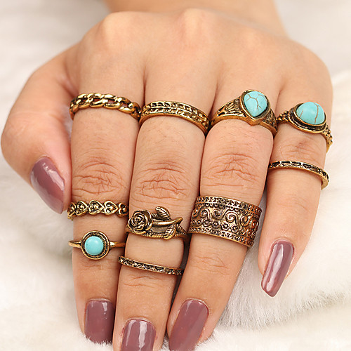 

Women's Ring 1 set Gold Silver Alloy Elegant Holiday European Festival Jewelry