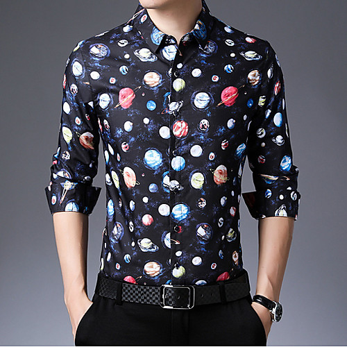 

Men's Polka Dot Shirt Sports Black / Long Sleeve