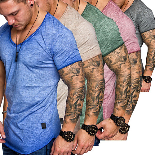 

Men's Running T-Shirt Streetwear Workout Shirt Round Neck Running Active Training Fitness Breathable Quick Dry Soft Sportswear Tee / T-shirt Top Short Sleeve Activewear Micro-elastic