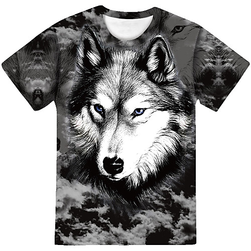 

Men's Daily Going out Street chic / Exaggerated T-shirt - Color Block / 3D / Abstract Black