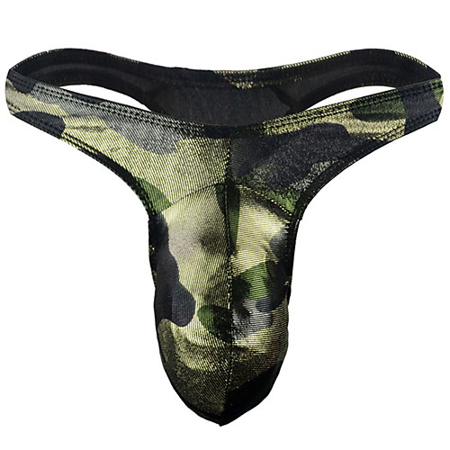 

Men's Print G-string Underwear - Normal Low Waist Gold Silver Black One-Size