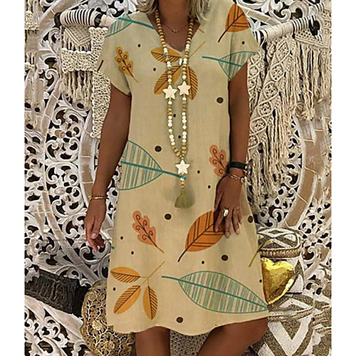 

Women's Yellow Fuchsia Dress A Line Print S M