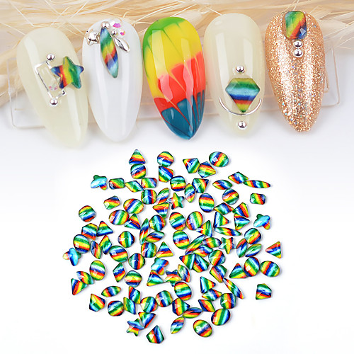 

150 pcs 3D Interface / Multi-Design Crystal Nail Jewelry Rhinestones For Finger Nail Rainbow nail art Manicure Pedicure Daily Fashion