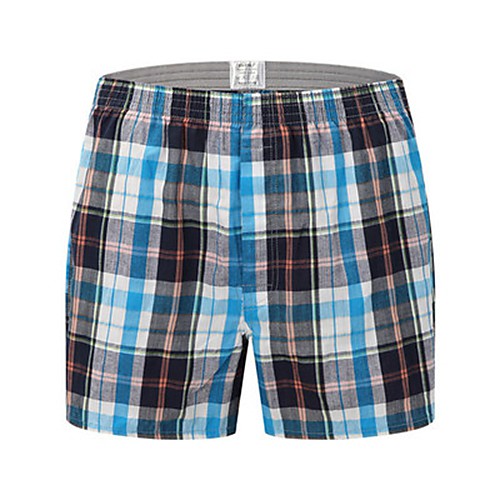 

Men's Print / Basic Boxers Underwear - Plus Size Mid Waist Gray M L XL