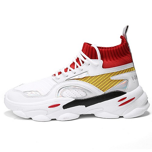 

Men's Mesh Spring & Summer Athletic Shoes Non-slipping Color Block Blue / White / Black