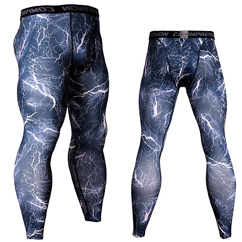 

JACK CORDEE Men's Running Tights Compression Pants Running Base Layer Sports Winter Bottoms Running Jogging Training Breathable Quick Dry Moisture Wicking Camouflage White / Green Red Blue / White