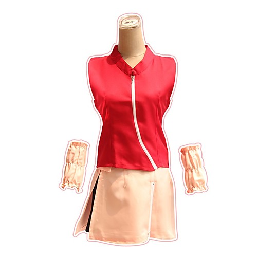 

Inspired by Naruto Sakura Haruno Anime Cosplay Costumes Japanese Outfits Top Skirt T-shirt For Men's Women's / Wrist Brace