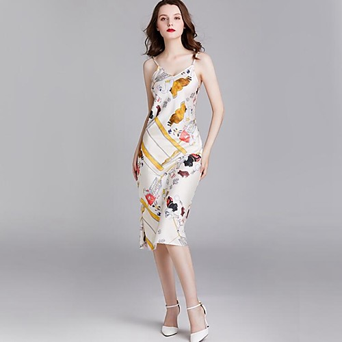 

Women's Deep V Robes / Suits Pajamas Geometric