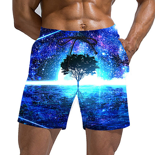 

Men's Sporty / Exaggerated Sweatpants / Shorts Pants - Plants / Galaxy / 3D Print Sporty / Print Blue US32 / UK32 / EU40 US34 / UK34 / EU42 US36 / UK36 / EU44