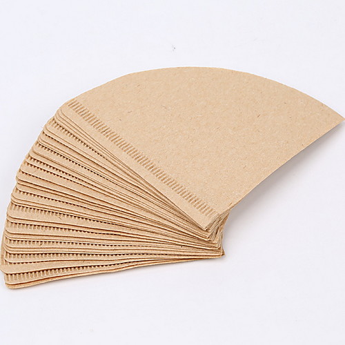 

40pcs 1 pack V-shaped natural coffee filter paper cone 1-2 servings of coffee powder V01 filter paper drip coffee pot filter paper