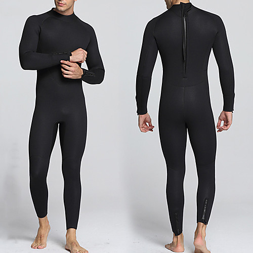 

MYLEDI Men's Full Wetsuit 5mm SCR Neoprene Diving Suit Windproof Anatomic Design Long Sleeve Back Zip Patchwork Solid Colored Autumn / Fall Spring Summer / Winter / Stretchy