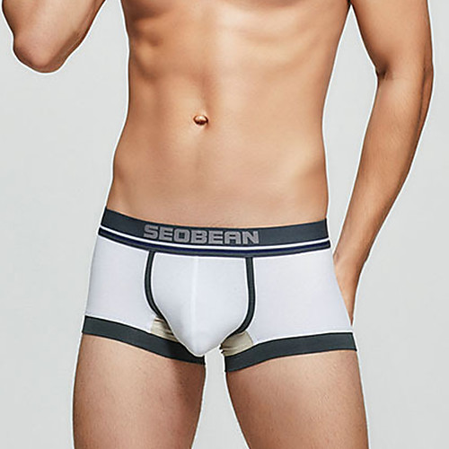 

Men's Basic Briefs Underwear - EU / US Size Mid Waist Light Blue Blushing Pink Blue M L XL
