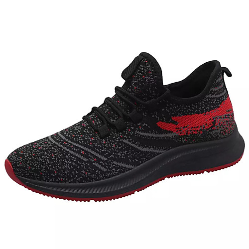 

Men's Elastic Fabric / Tissage Volant Spring & Summer Sporty Trainers / Athletic Shoes Running Shoes Non-slipping Color Block Black / Red / Orange / Black / Black / Green