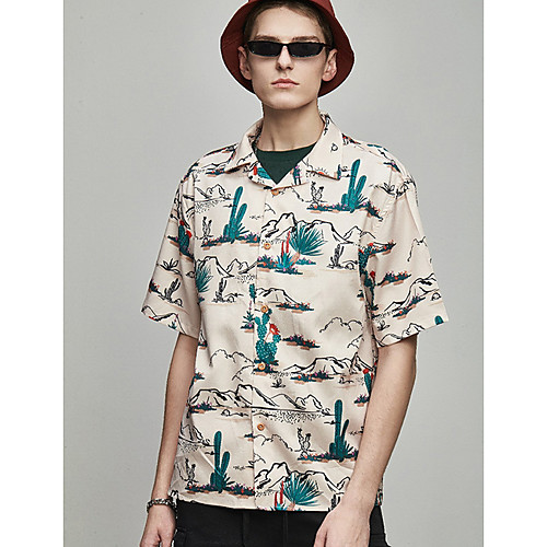 

Men's Daily Shirt - Geometric Khaki