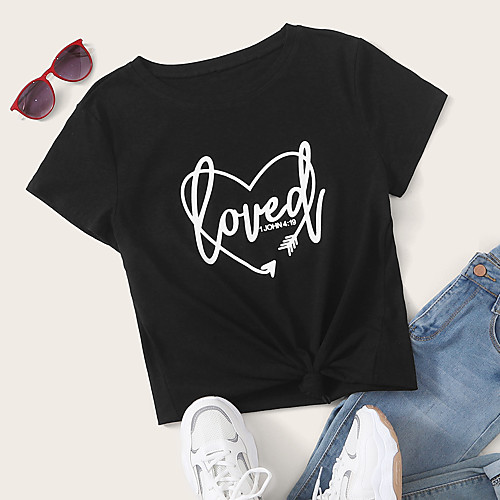 

Women's Daily T-shirt - Cartoon Black