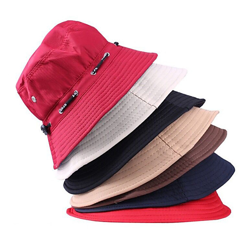 

Fishing Hat Fisherman Hat Hiking Hat Hat 1 PCS Portable Sunscreen UV Resistant Breathable Solid Color Cotton Autumn / Fall Spring Summer for Men's Women's Camping / Hiking Hunting Fishing Light