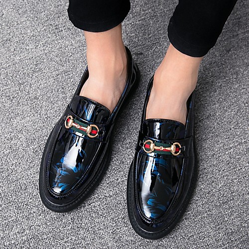 

Men's PU Spring & Summer Classic Loafers & Slip-Ons Wine / Blue / White