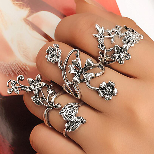 

Women's Ring 1 set Silver Alloy Elegant Holiday European Festival Jewelry