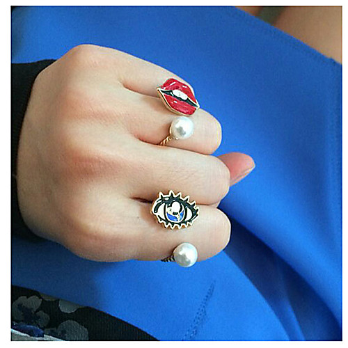 

Women's Ring 1pc Rose Gold Gold White Alloy Elegant Holiday European Festival Jewelry