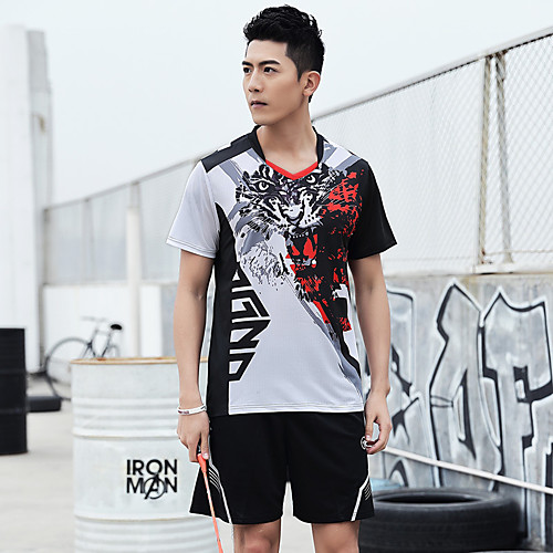

Men's Tennis Badminton Table Tennis Shorts Tee / T-shirt Clothing Suit 3D Print Breathable Quick Dry Soft Summer Sports Outdoor / High Elasticity