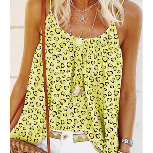 

Women's Geometric Print Tank Top Daily Strap Purple / Red / Yellow / Blushing Pink