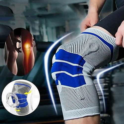 

Running Fitness Mountaineering Meniscus Protective Gear Silicone Knit Spring Knee Pad L/XL