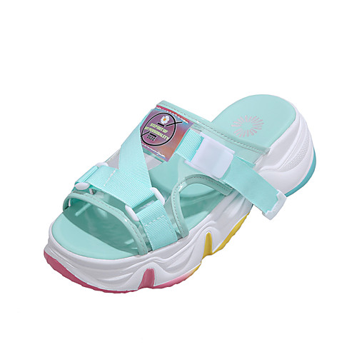 

Women's Slippers & Flip-Flops 2020 Flat Heel Open Toe PU Classic / Minimalism Spring & Fall / Spring & Summer Yellow / Pink / Blue