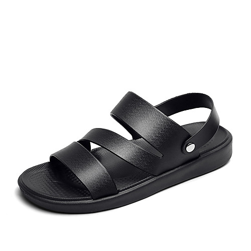 

Men's PVC Summer Casual Sandals Water Shoes Breathable Dark Brown / Black