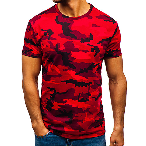 

Men's Daily Basic T-shirt - Camo / Camouflage Army Green