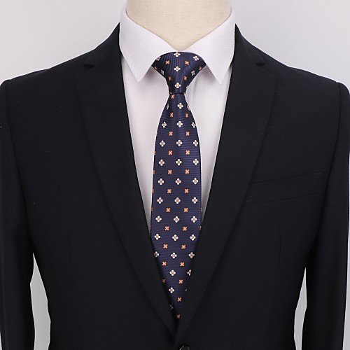 

Men's Party / Work / Basic Necktie - Print / Jacquard / Solid Colored