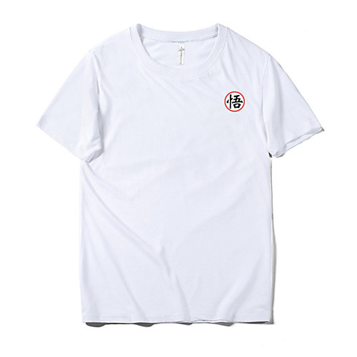 

Men's Daily Sports Business / Basic T-shirt - Animal / Cartoon Black & White, Print White