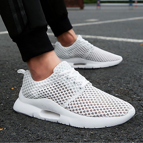 

Men's Mesh Spring & Summer Classic Trainers / Athletic Shoes White / Black / Gray