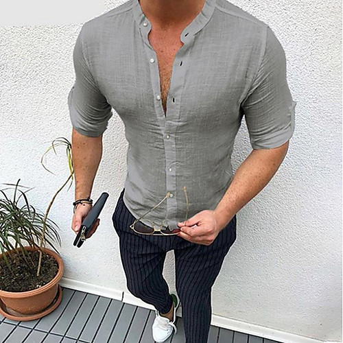 

Men's Sports Shirt - Solid Colored White