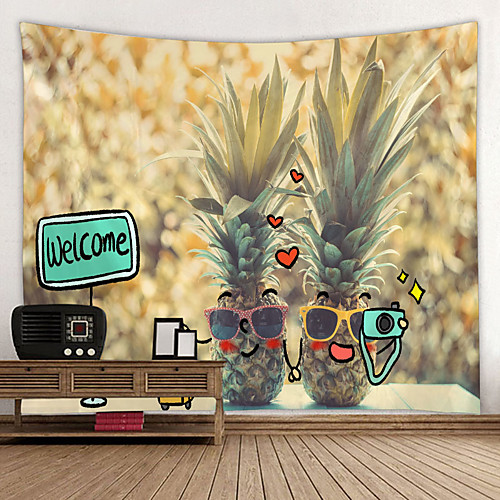 

Home Living Tapestry Tropical Pineapple Wall Hanging Tapestries Wall Blanket Wall Art Wall Decor Tropical Leaf Tropical Fruit Tapestry Wall Decor