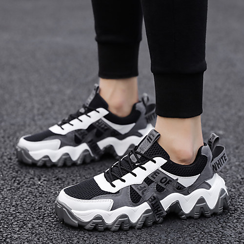 

Men's Leather / Suede Spring & Summer / Fall & Winter Classic / Preppy Athletic Shoes Walking Shoes Breathable Dark Grey / White / Black